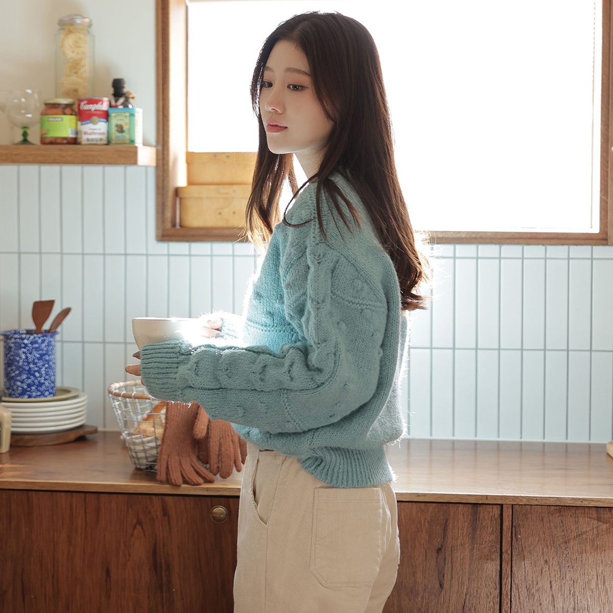 <b>[Limited Quantity SALE]</b> Macaron Embossed Twisted Knit