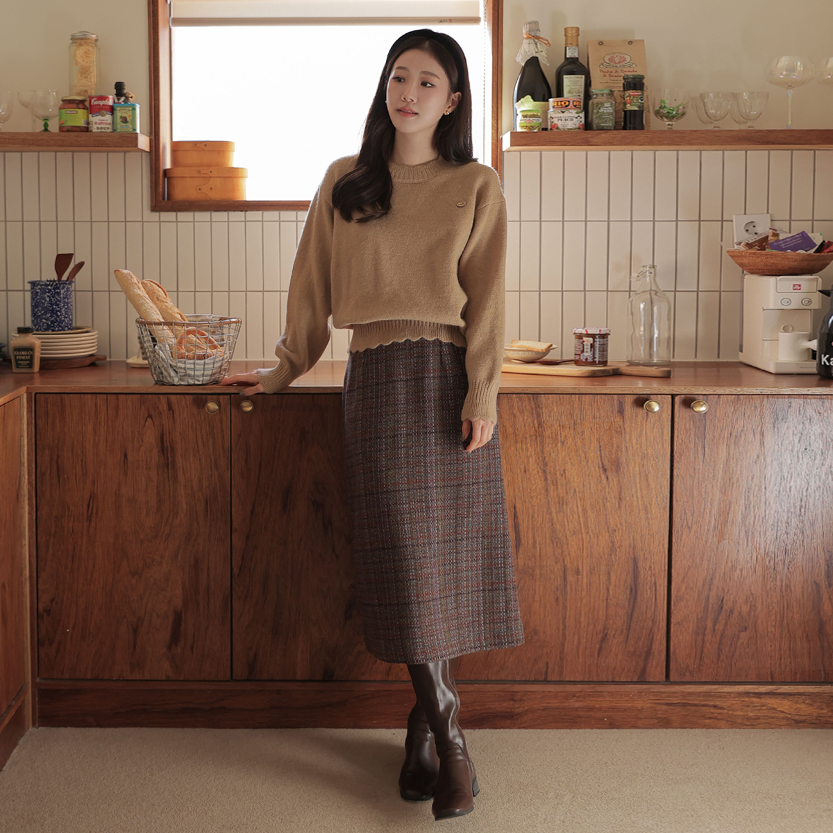 <font color="bb4b57"><b>Limited quantity SALE</b></font><br> Wood Label Wave Knit