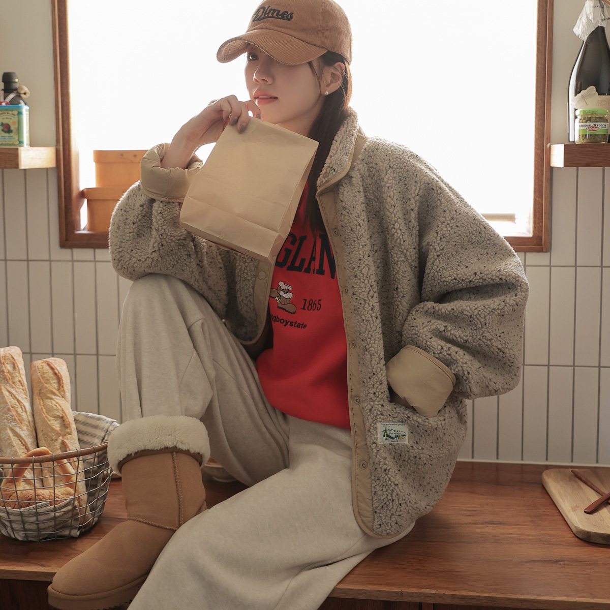 <font color="bb4b57"><b>Limited quantity SALE</b></font><br> Bokasi Pogle Wool Reversible Jumper