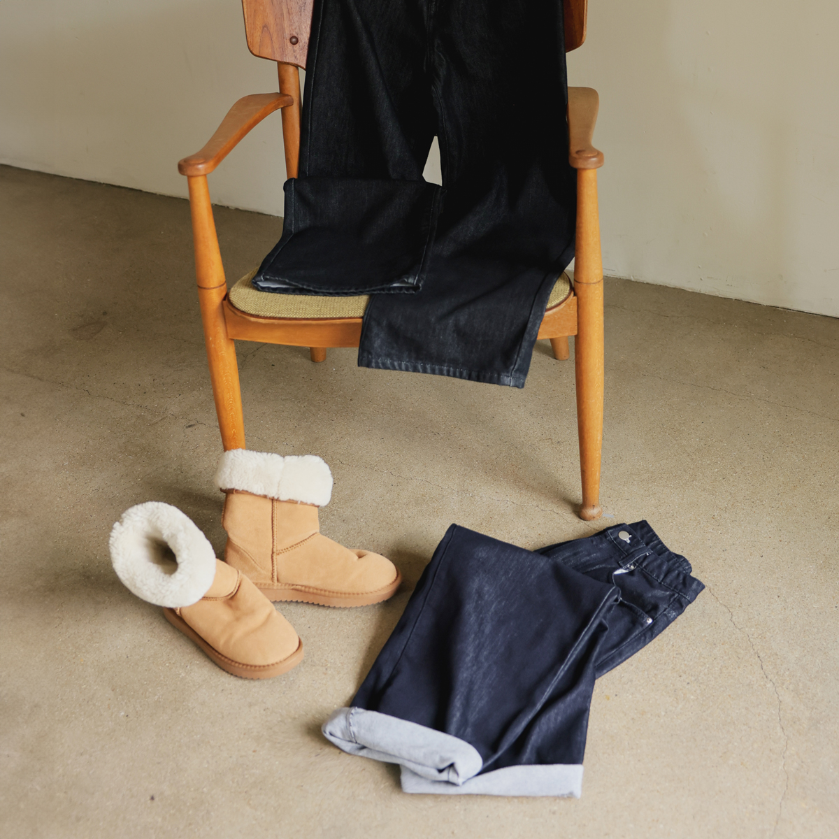 <b>[Limited Quantity SALE]</b> 2-TYPE Non-Fade Peach Raw Denim Pants