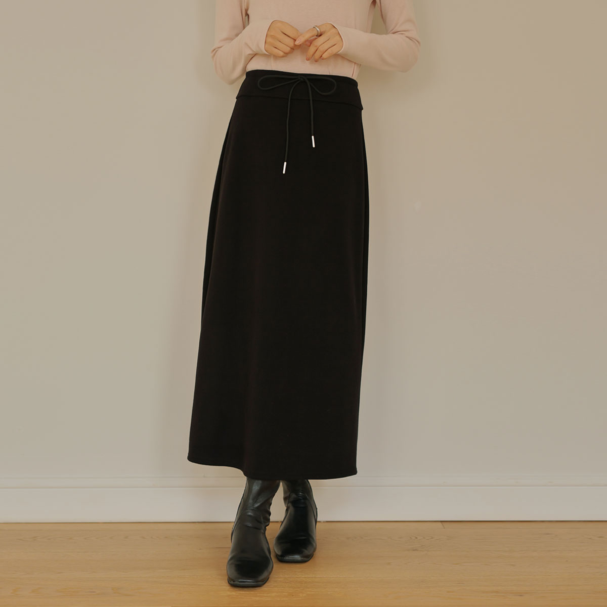 Thick tension mink skirt