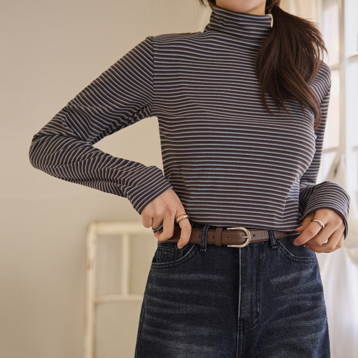 Fleece Touch Span Stripe Polarity