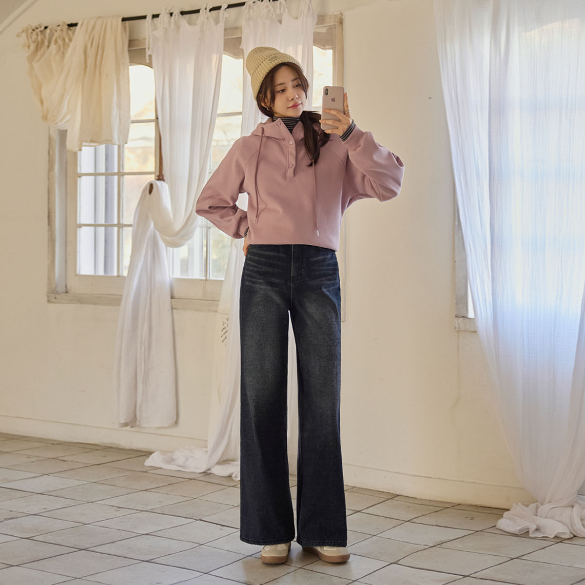 Premium Soft Velvet Mink Denim Pants