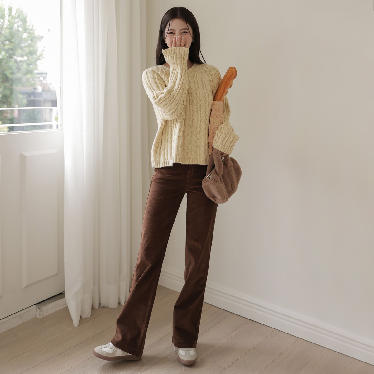 <b>[Limited Quantity SALE]</b> Warm Amazing Tension Bootcut Corduroy Pants