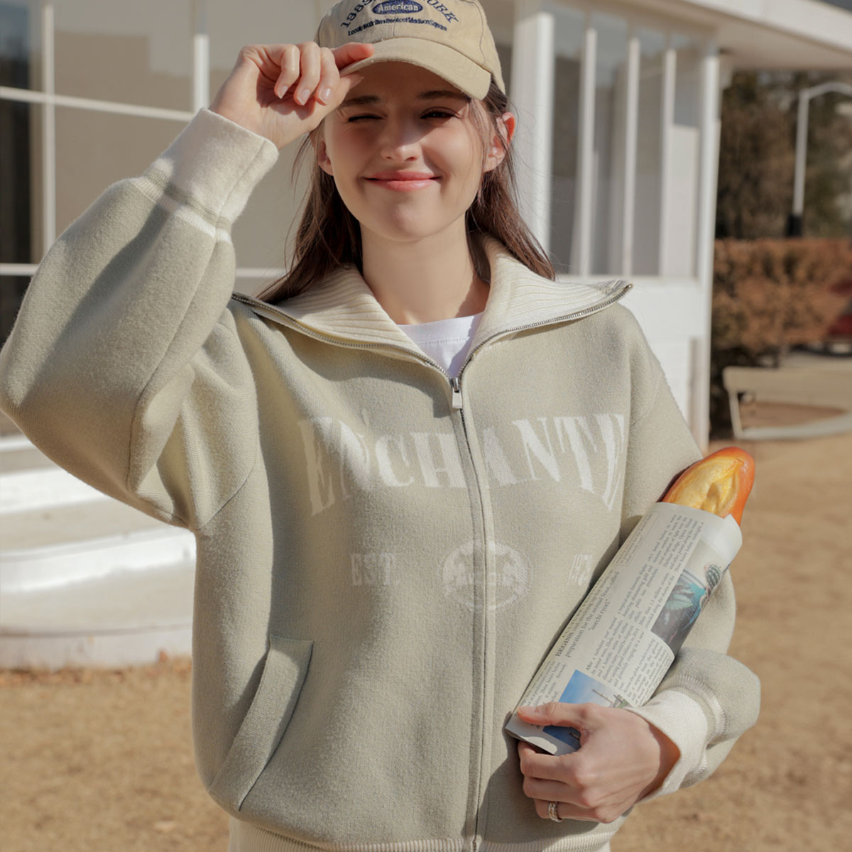 <b>[Limited Quantity SALE]</b> [Emblem] 1979Kara Zip Knit