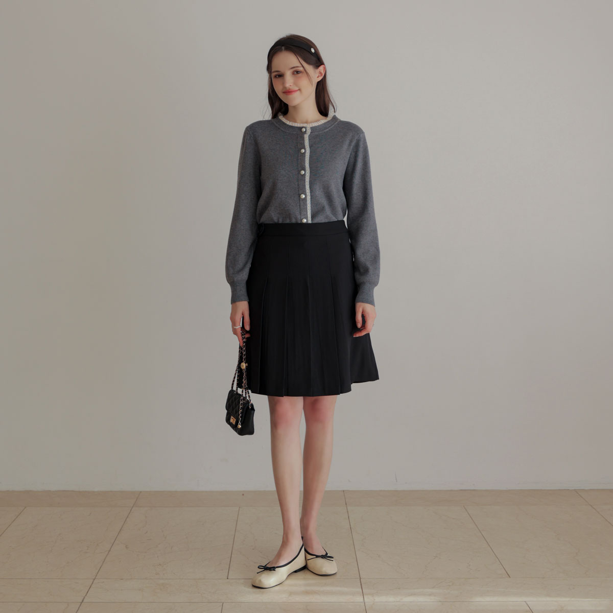 <b>[Limited Quantity SALE]</b> [Emblem] Pleated Two-Way Midi Skirt