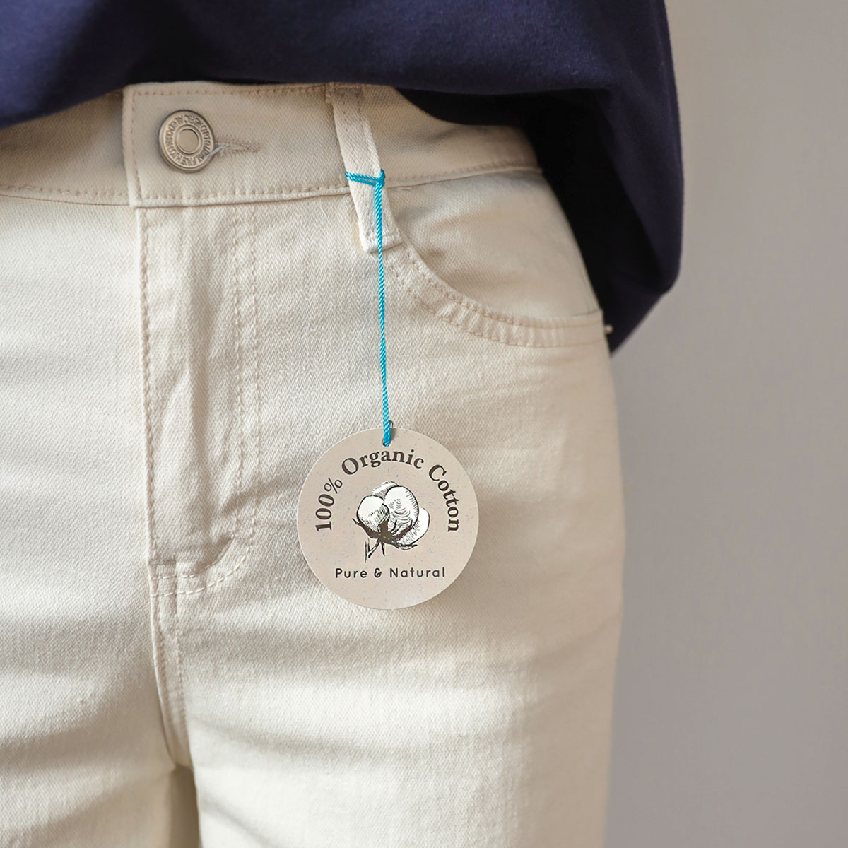 <b>[Limited Quantity SALE]</b> Organic Cotton Hidden Banding Wide Pants (S-XL)