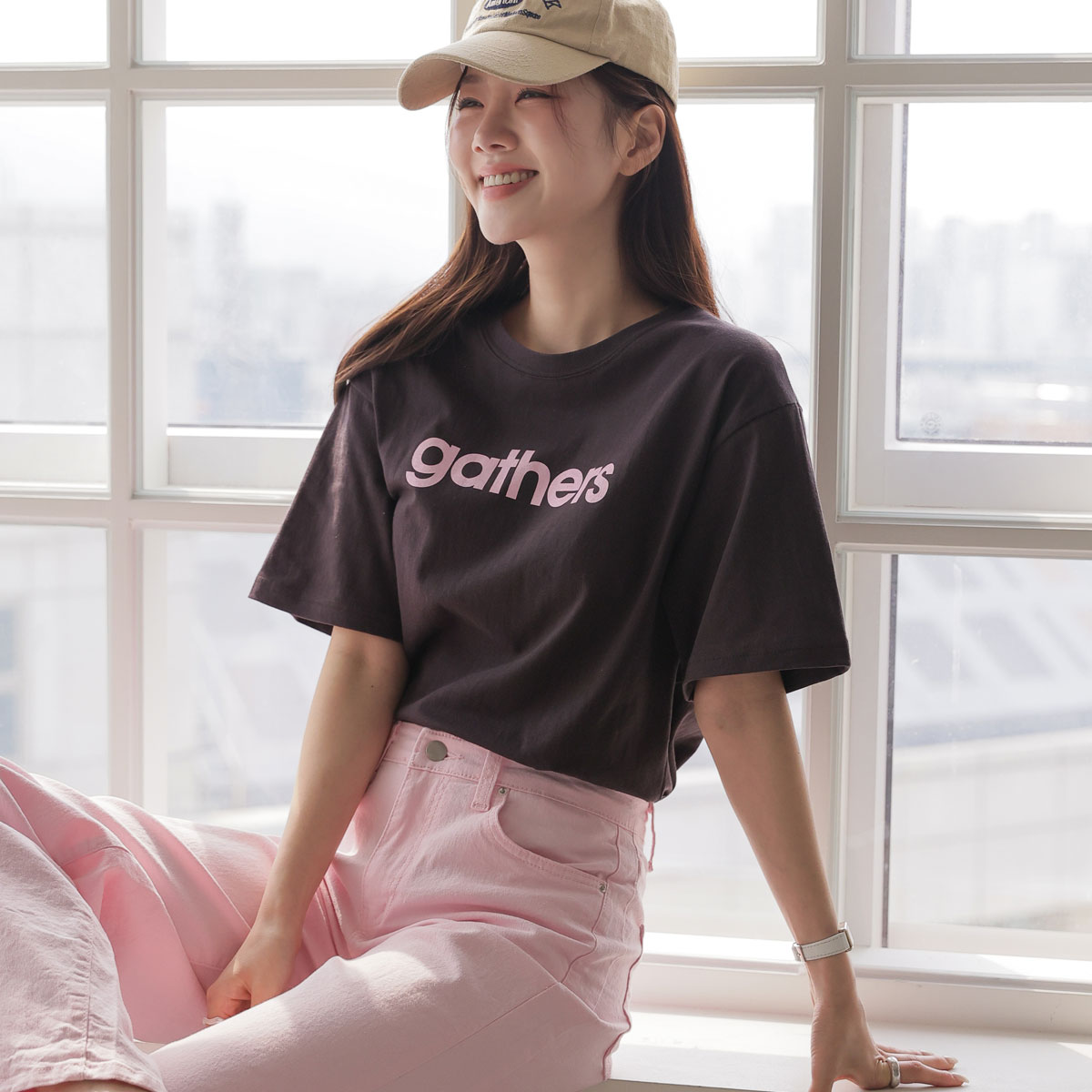 <b>[Limited Quantity SALE]</b> Bold Lettering Short Sleeves T-shirt