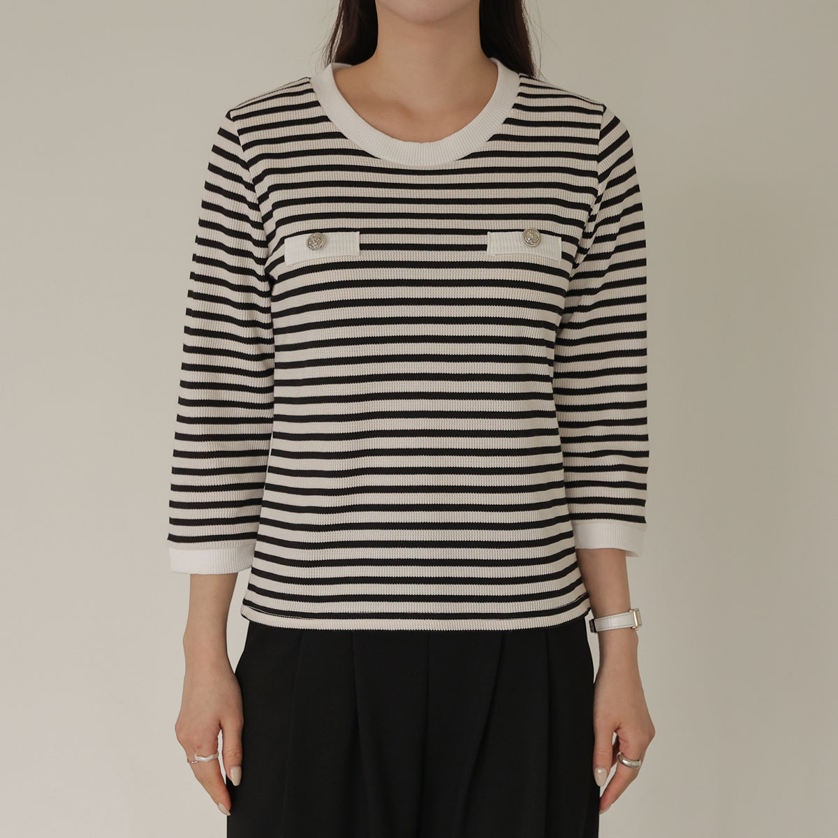 Cellit Button Single-breasted 7-part Knit