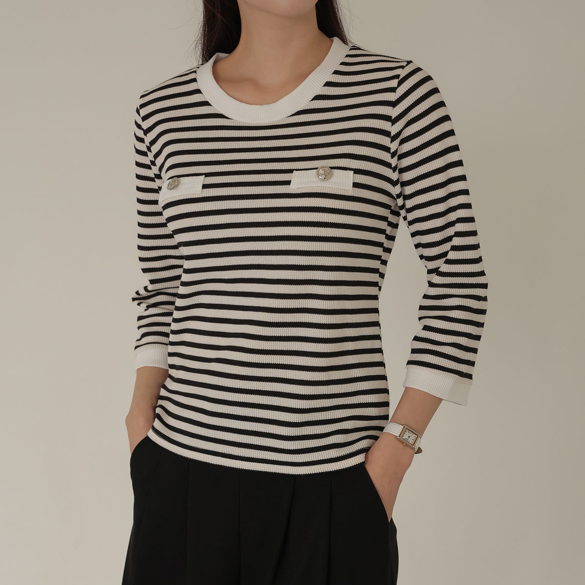 Cellit Button Single-breasted 7-part Knit