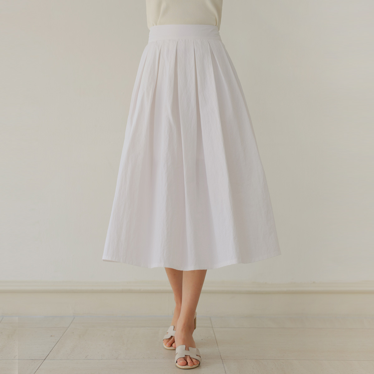 Rustling Cooling Pleated skirt