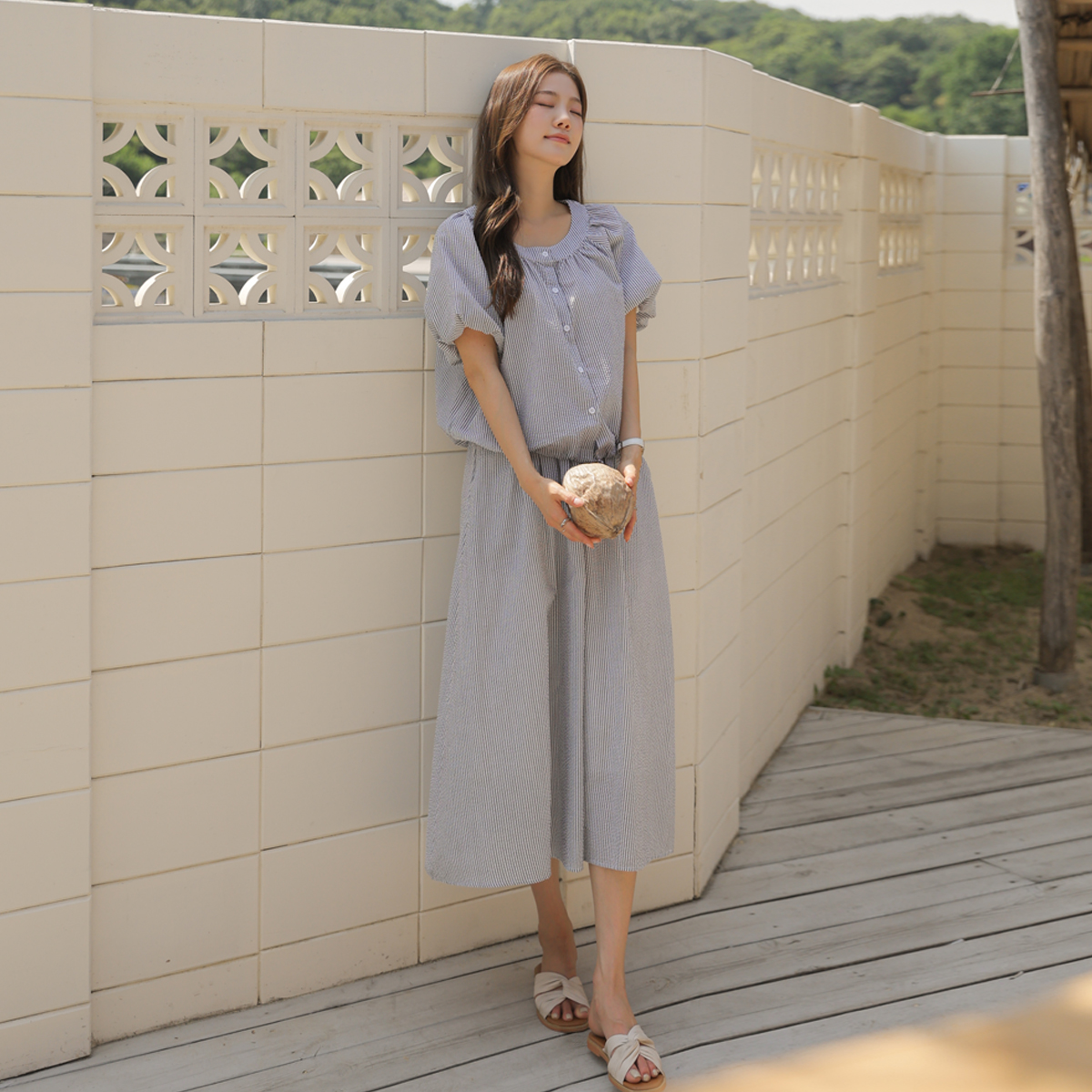 Seersucker Julgara top and bottom set