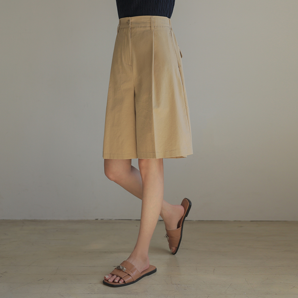 Daily Modern Pintuck Banding 5-part Pants
