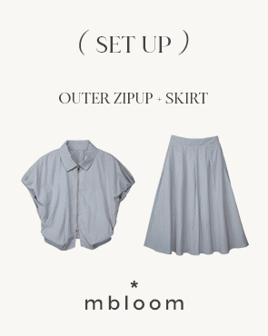 [Emblem] Zip up cap sleeve top and bottom set