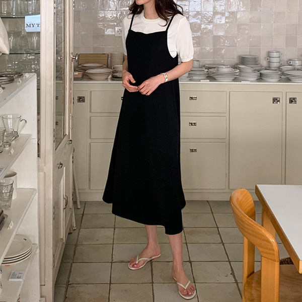 <b>[Made]</b> Exclamation tension wrinkle-free bustier one-piece (ver.light)