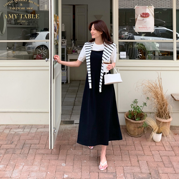 <b>[Made]</b> Exclamation tension wrinkle-free bustier one-piece (ver.light)