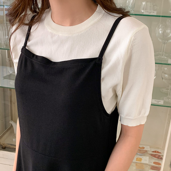 <b>[Made]</b> Exclamation tension wrinkle-free bustier one-piece (ver.light)