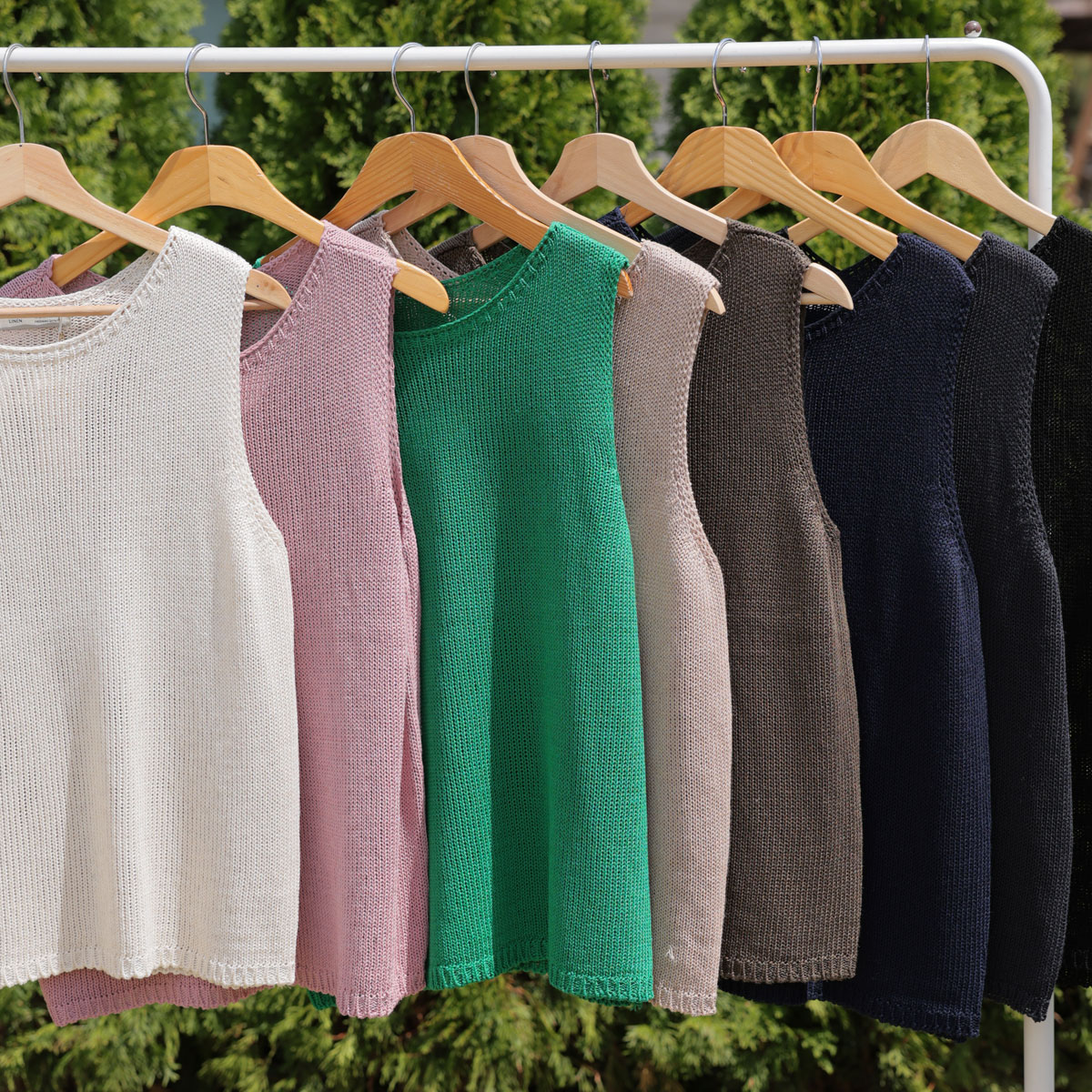 [Emblem] Cooling sleeveless linen knit