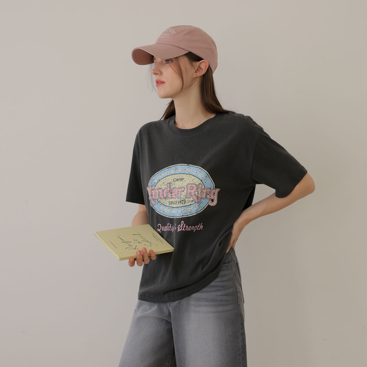 Camp Vintage Print Short Sleeves T-shirt