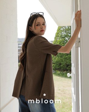 [Emblem] Chiffon Button Linen Jacket
