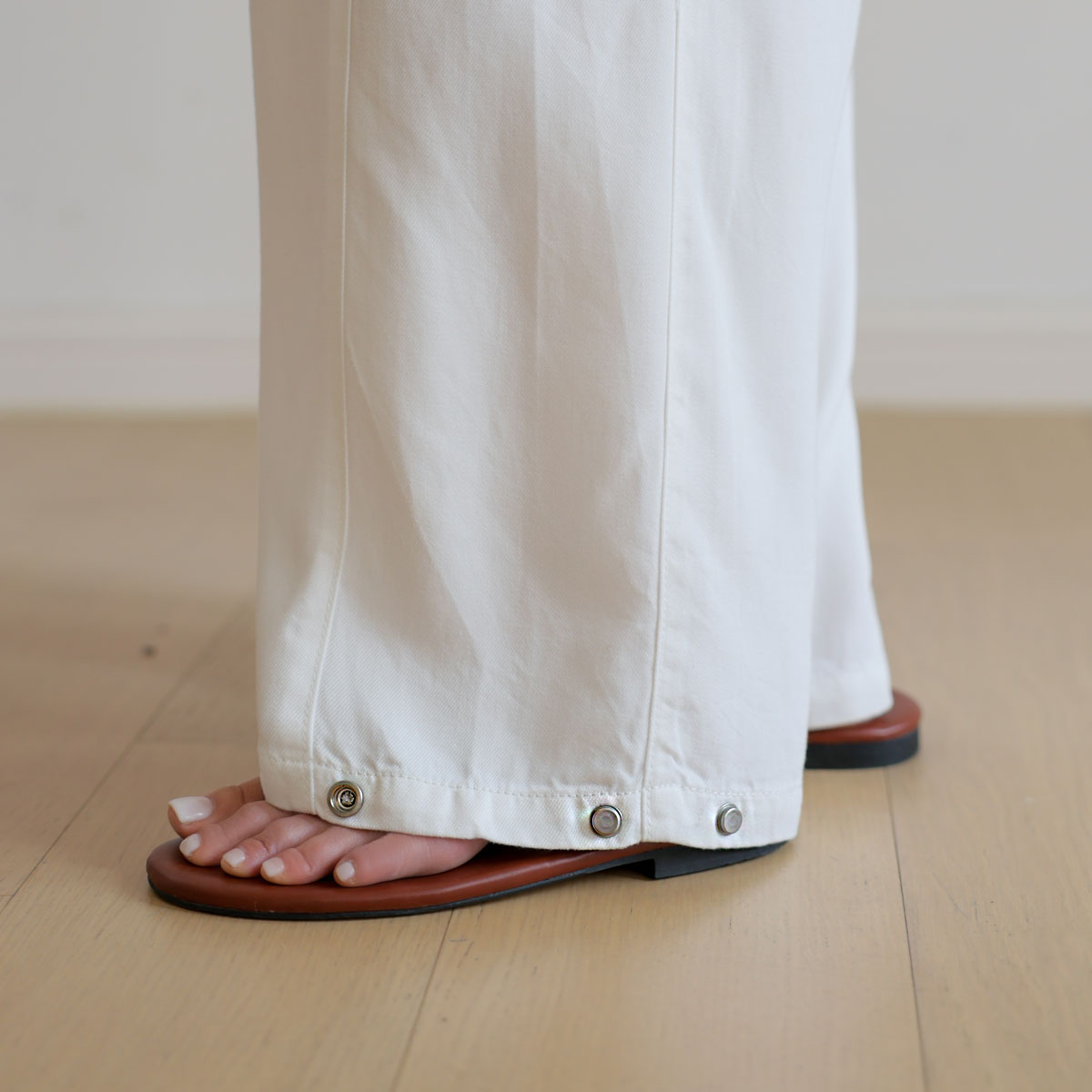 3TYPE Cooliocell back pocket wide denim pants