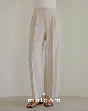 [Emblem] Summer lightweight loose fit wide slacks