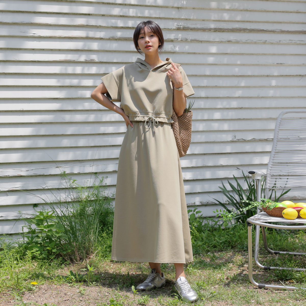 <b>[Limited quantity SALE]</b> String hood flare top and bottom set