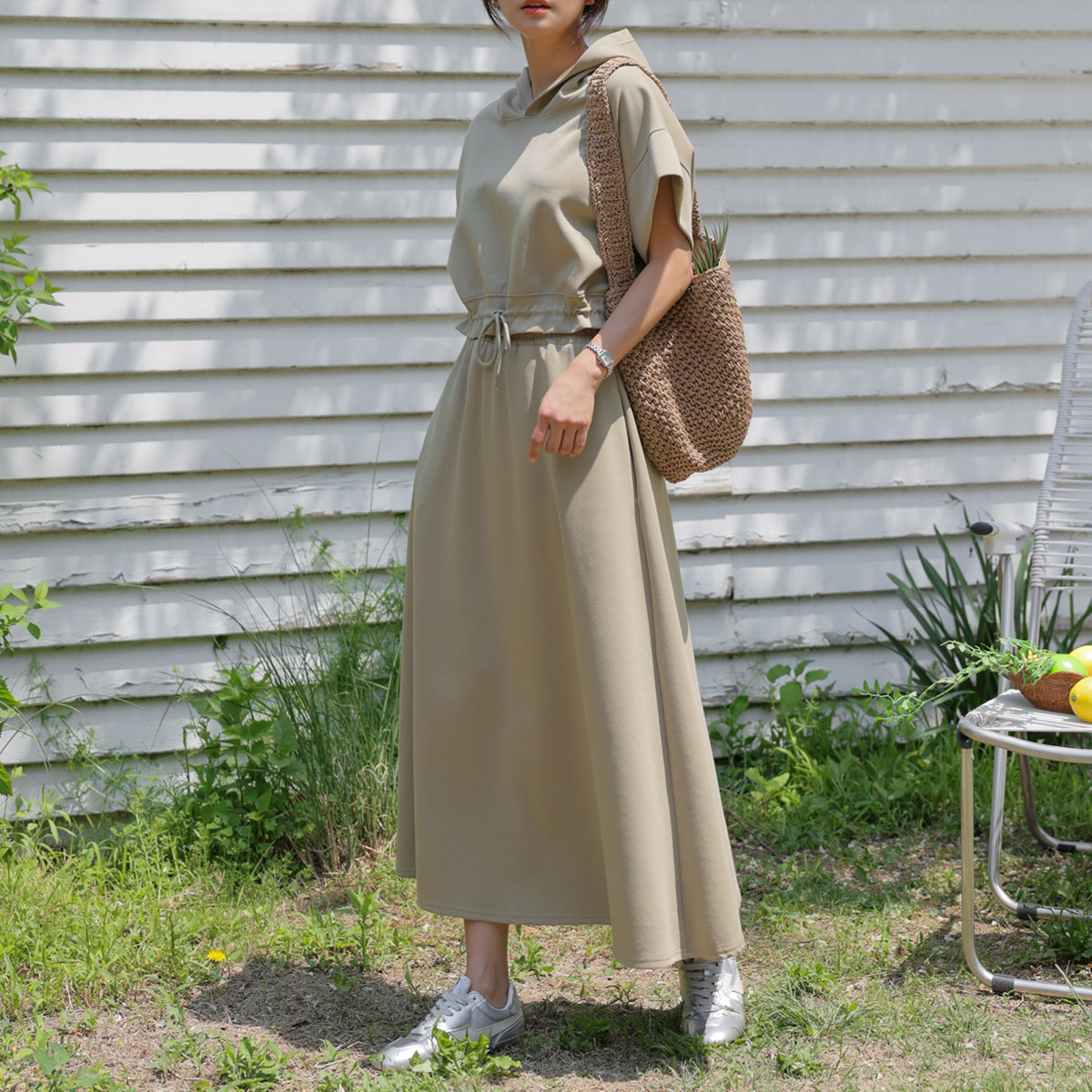 <b>[Limited quantity SALE]</b> String hood flare top and bottom set