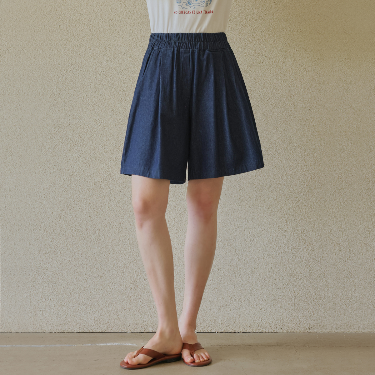 Tink Banding Pin Tuck Denim Pants