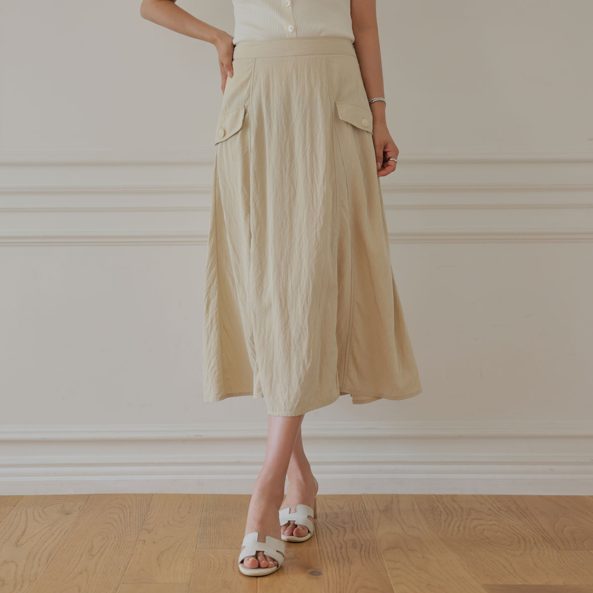 Cooling Light Flare Cargo Skirt