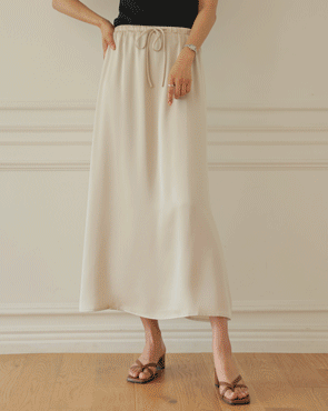 <b>[Limited Quantity SALE]</b> Awesome Char Banding Silk Skirt