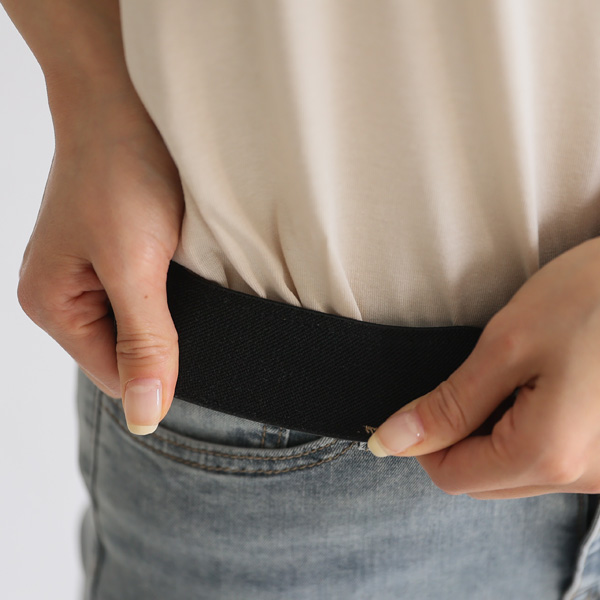 3TYPE Cool Grayish Straight Denim Pants (S-2XL) (Band Waist)