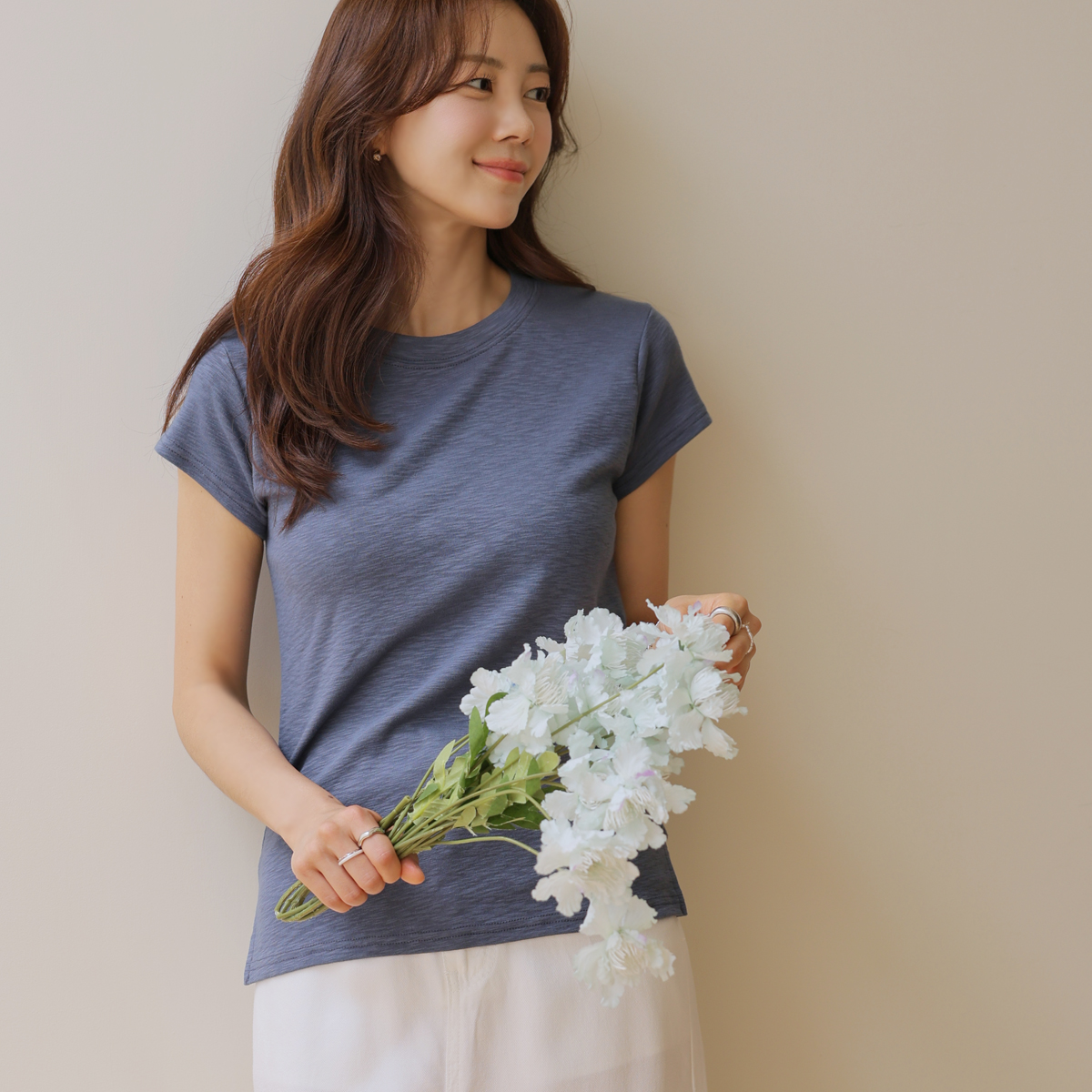 Cooling modal slab short sleeve tee