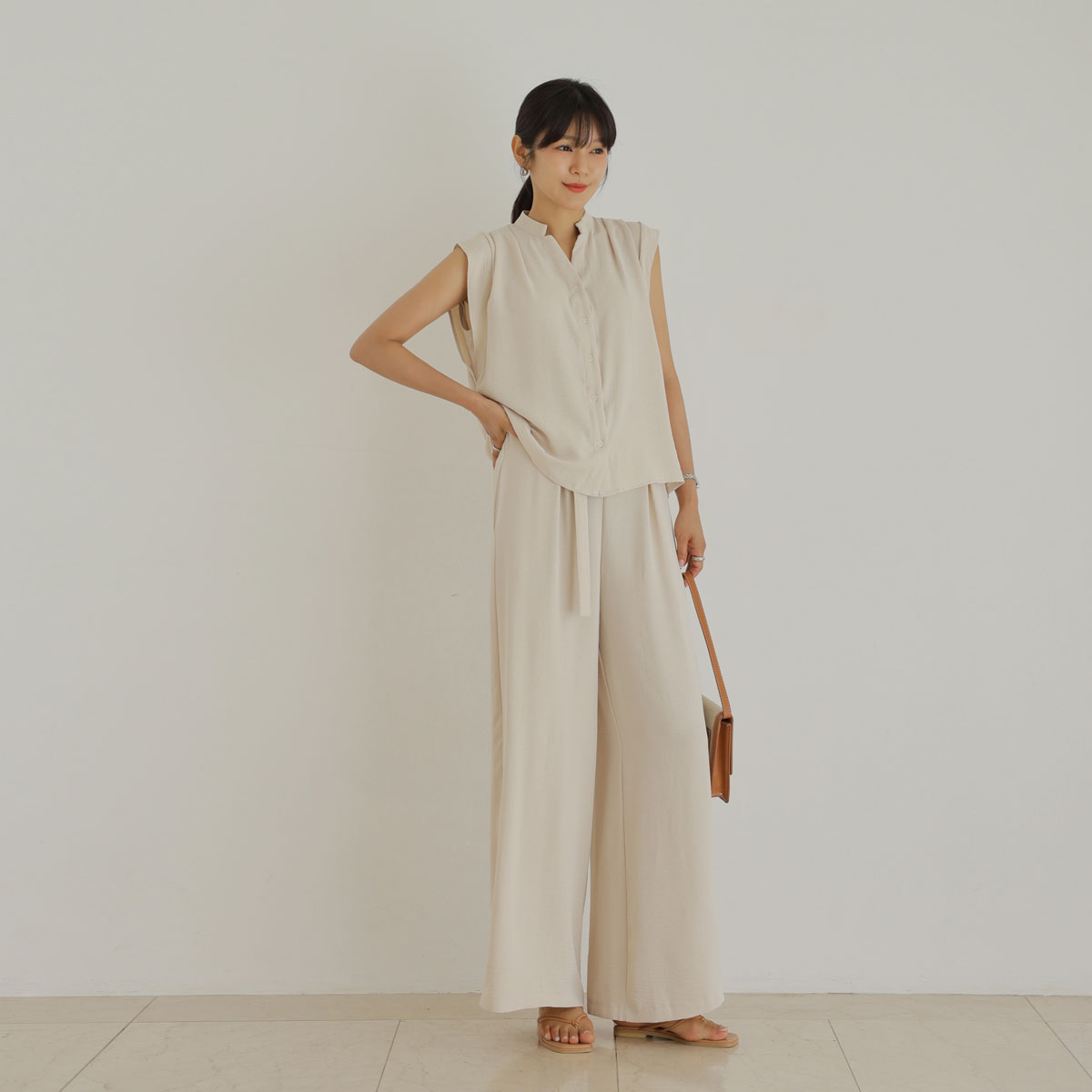 Pintuck Charur top and bottom set