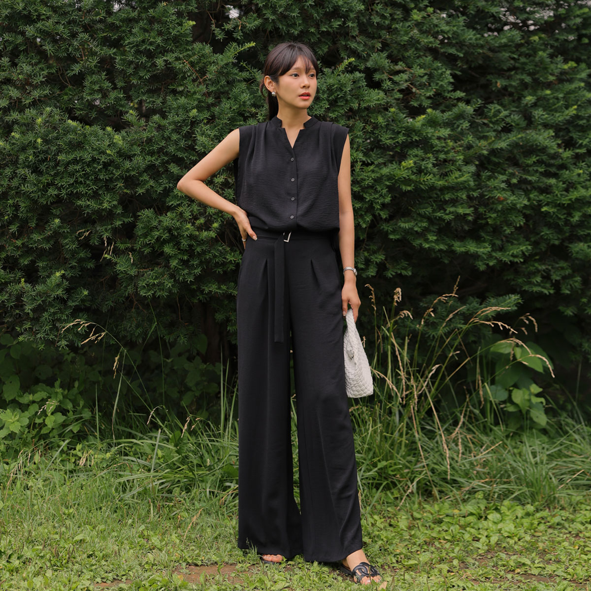 Pintuck Charur top and bottom set