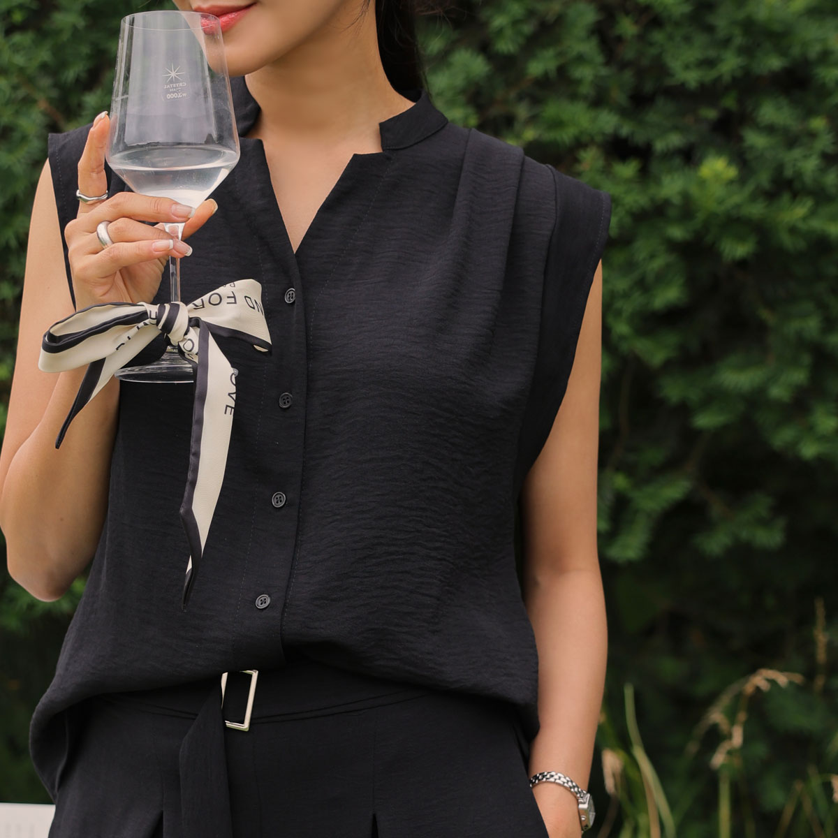 Pintuck Charur top and bottom set