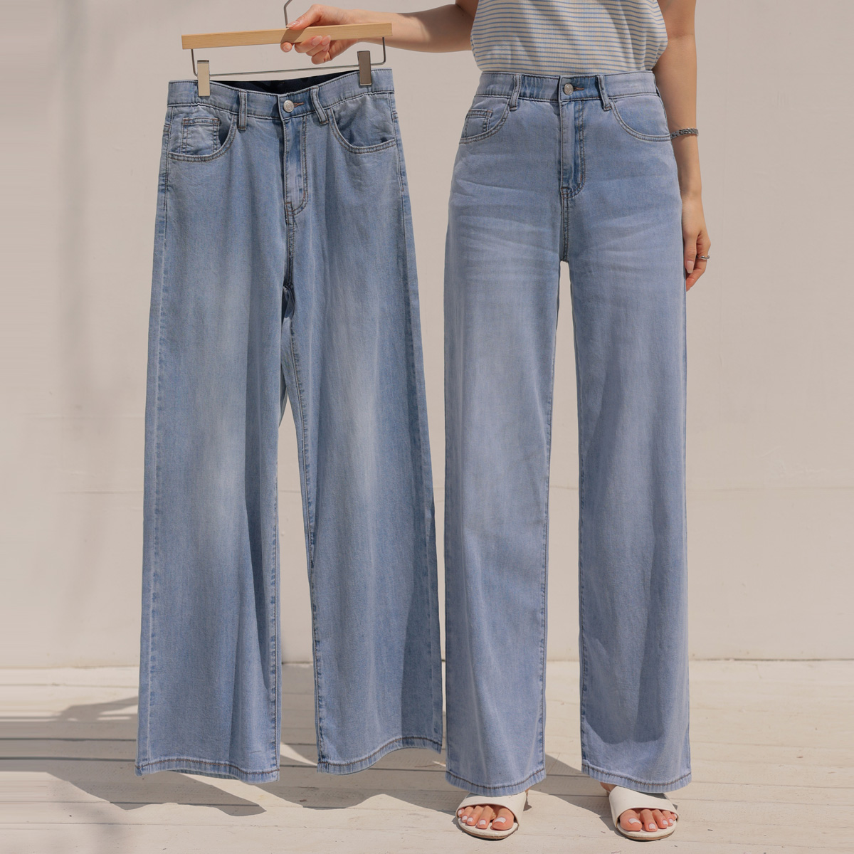 2TYPE COOLIOCELL ULTRA LIGHTWEIGHT WIDE DENIM PANTS