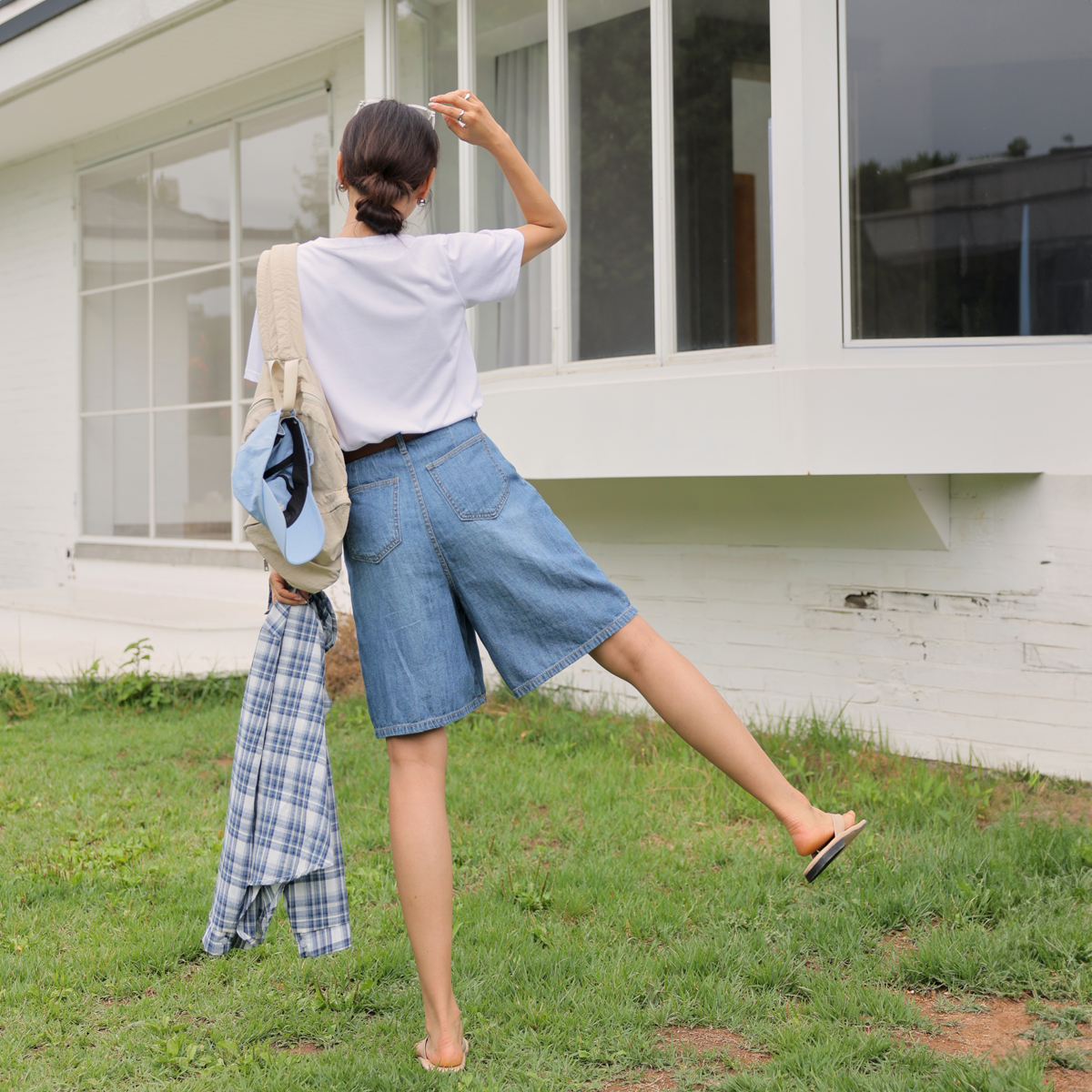 Soft Cooling Hemp Denim Pin Tuck Pants