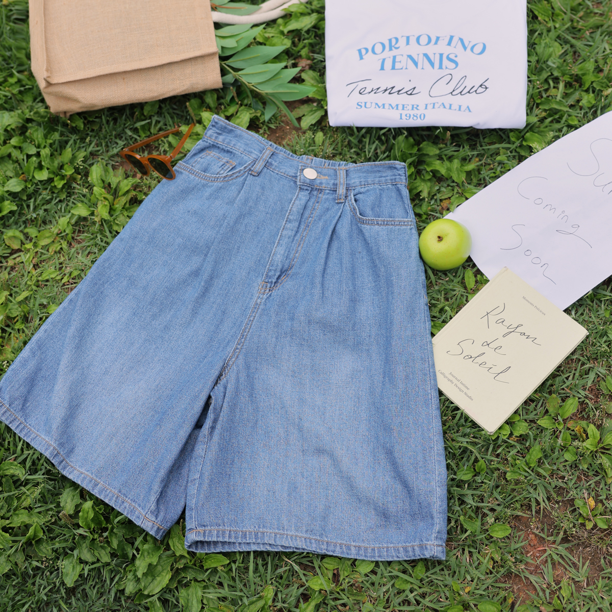 Soft Cooling Hemp Denim Pin Tuck Pants