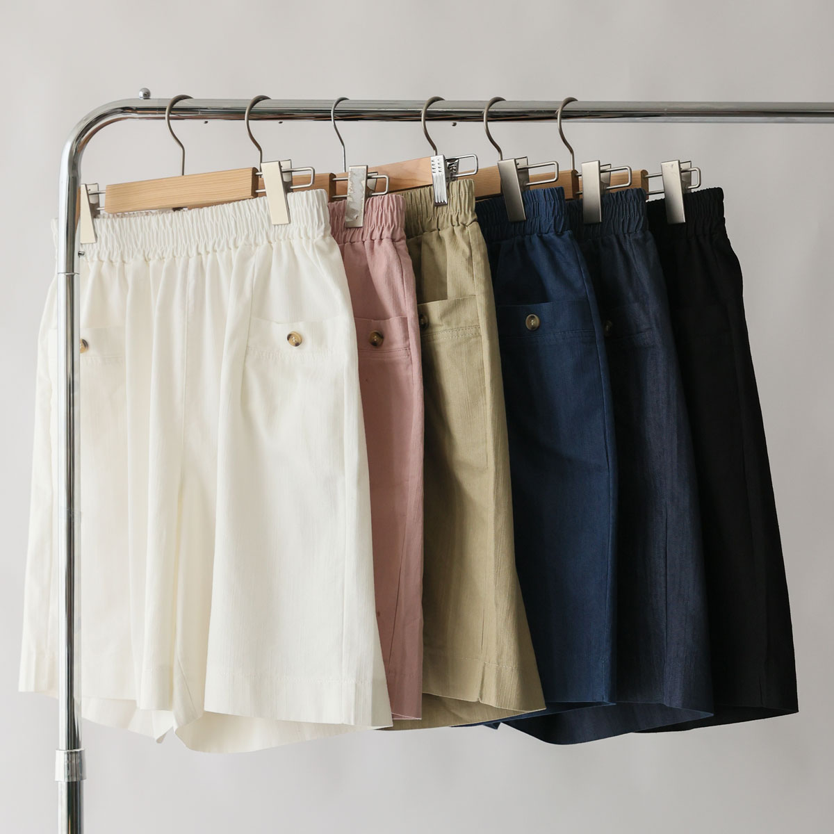 Button Pocket Banding 5-part Pants