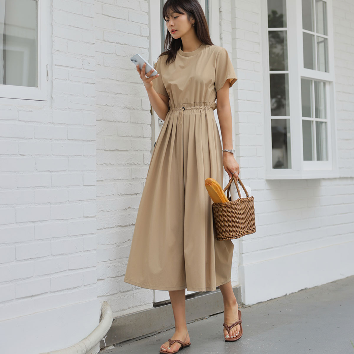 <b>[Limited Quantity SALE]</b> Ice String Pleats Jumpsuit