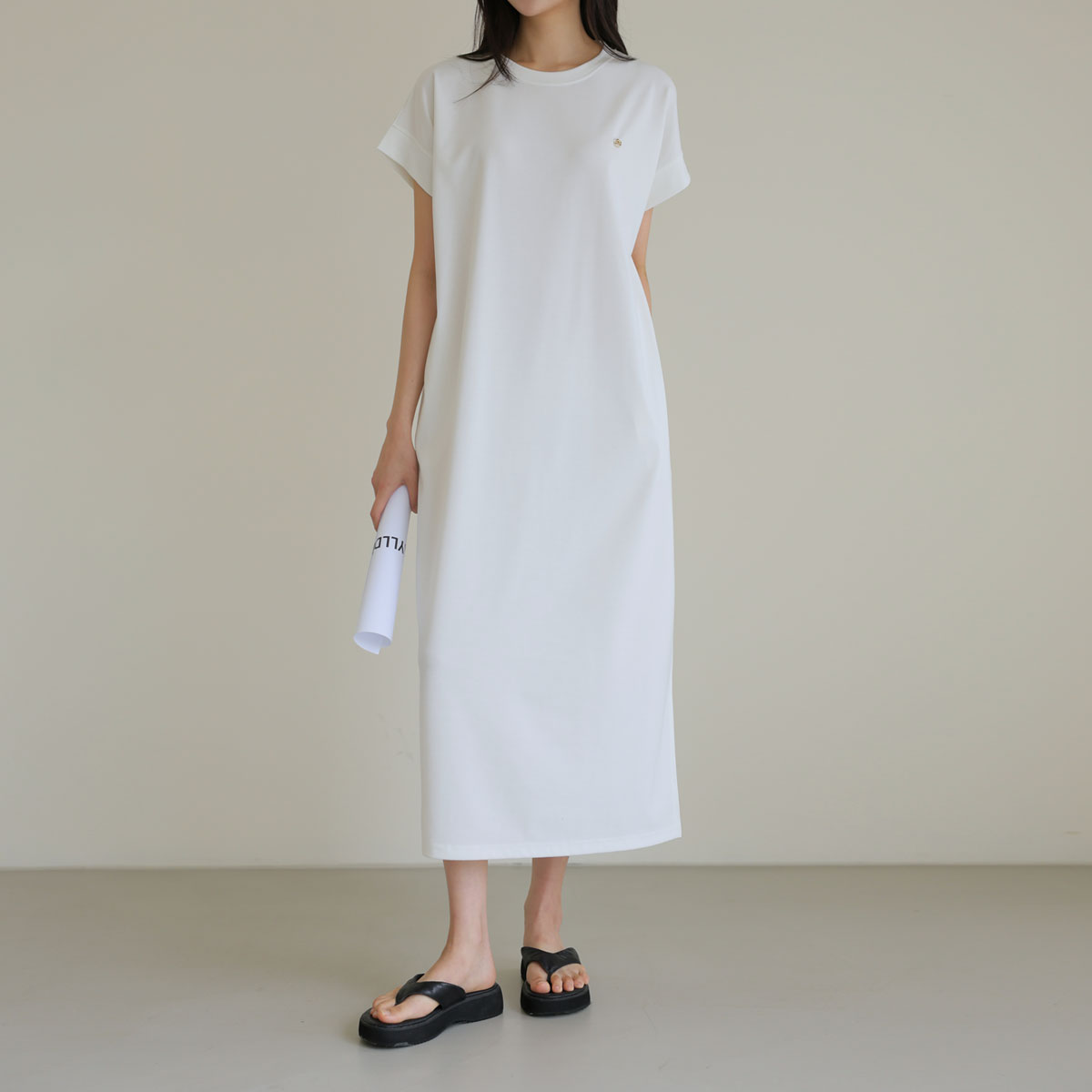 <b>[Made]</b> Summer Bunto Cap Sleeve Slit One-Piece