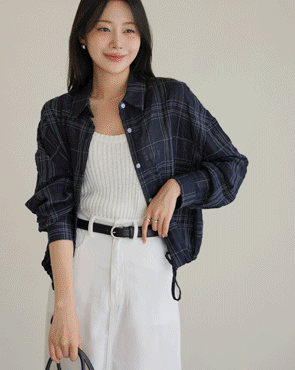 Linen String Check Shirts