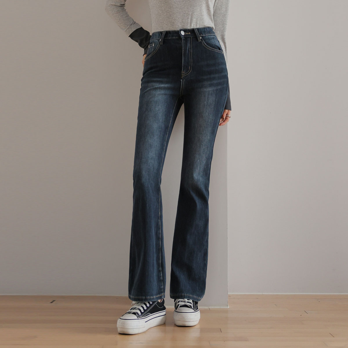 <b>[Rave Reviews✨/Repurchased Item]</b> 3-Type Comfortable Lycra Bootcut Denim (S-2XL)