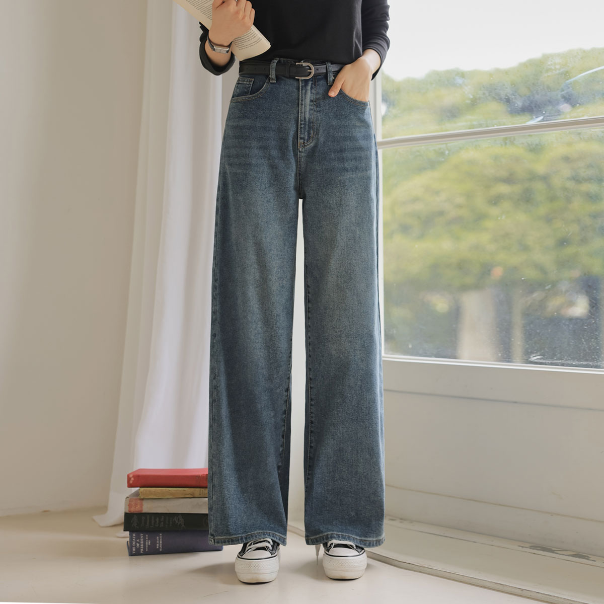 3TYPE Four Seasons Span Semi-Wide Denim Pants