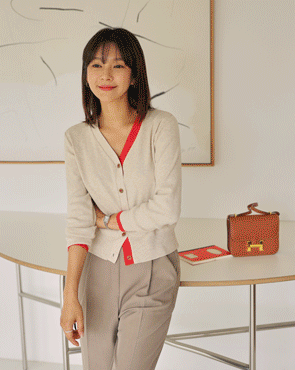 Color Block Soft Color Block Cardigan