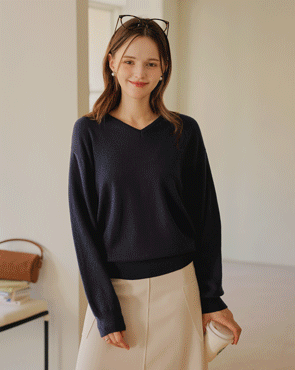 <b>[Opening Special]</b> <b>[Italian Cotton/Daily Item/12 Colors/V-neck]</b> Today's Italian Cotton V-neck Knit