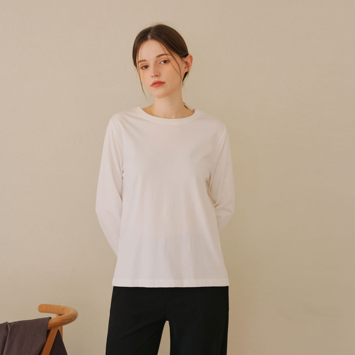 <b>[Machine Dry/Washable/Primium]</b> <b>[Made]</b> Washable Primium Basic T-shirt