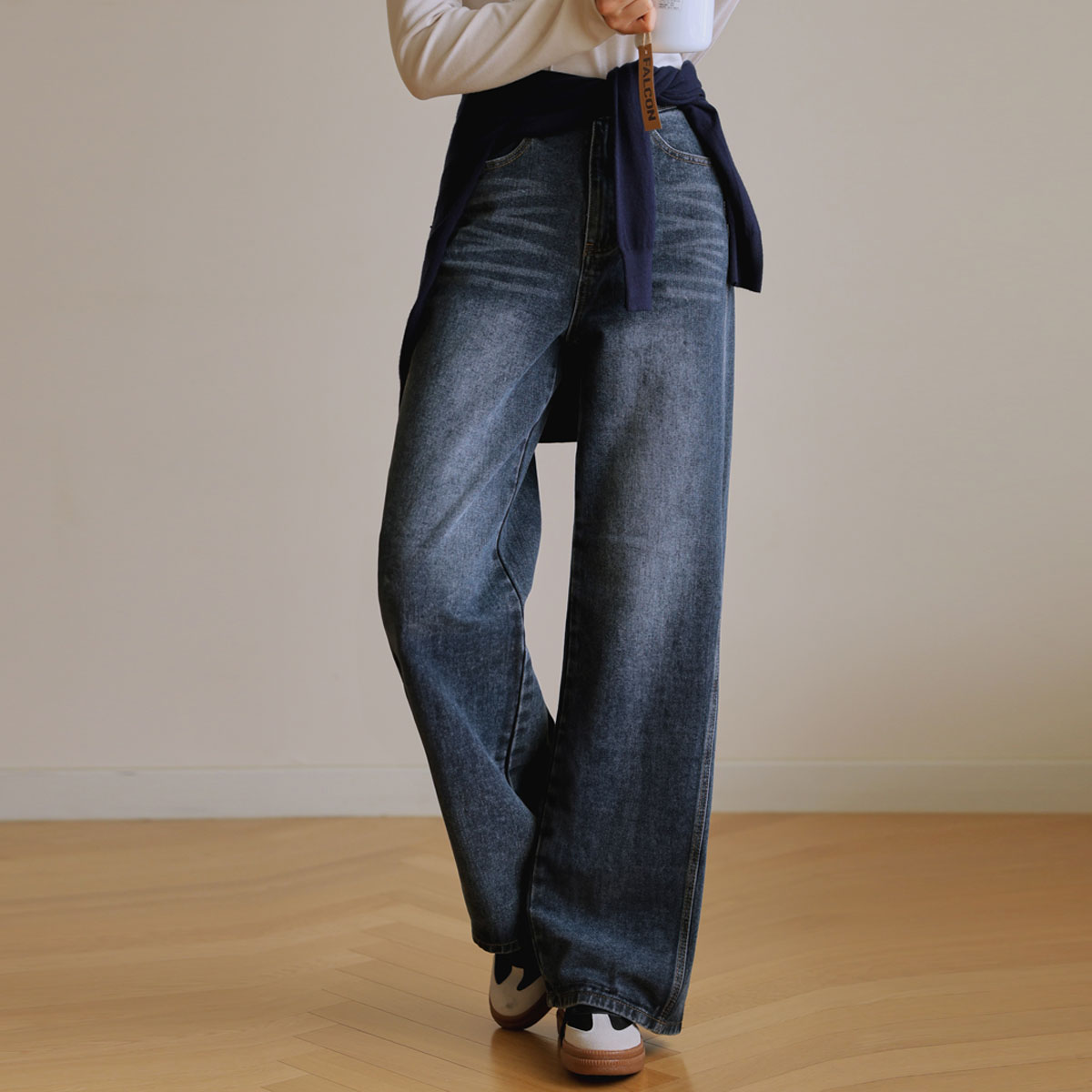 <b>[Opening Special]</b> 2-Type Side-Cut Washed Denim Pants