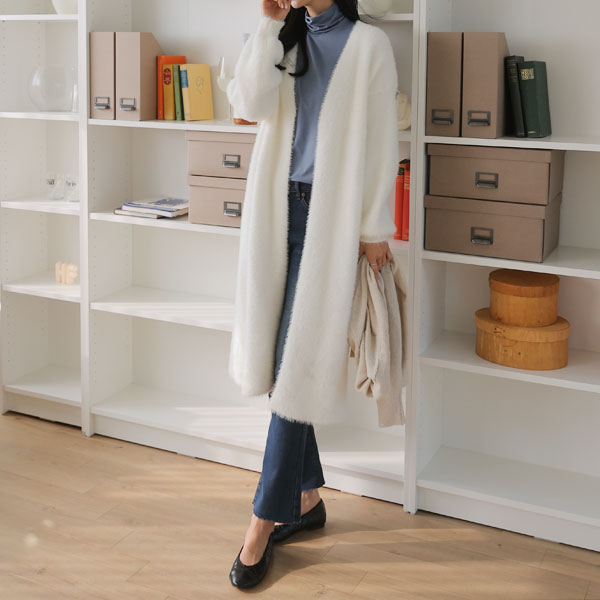 French Mink Long Cardigan